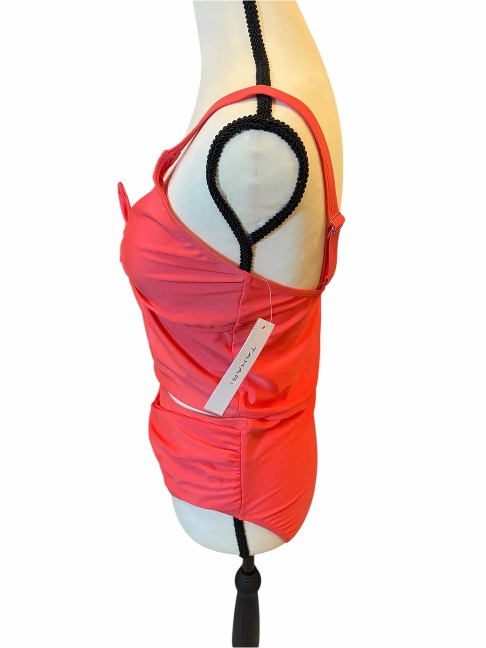 Tahari Coral Knot Front Tankini 2 Piece Set Size Large
